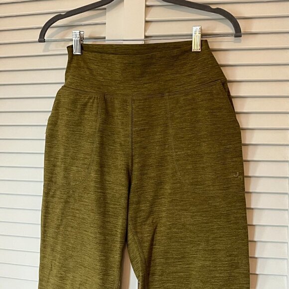 JoyLab women’s mid-rise cozy space dye jogger pants army green XS 7/8 length - Picture 4 of 10